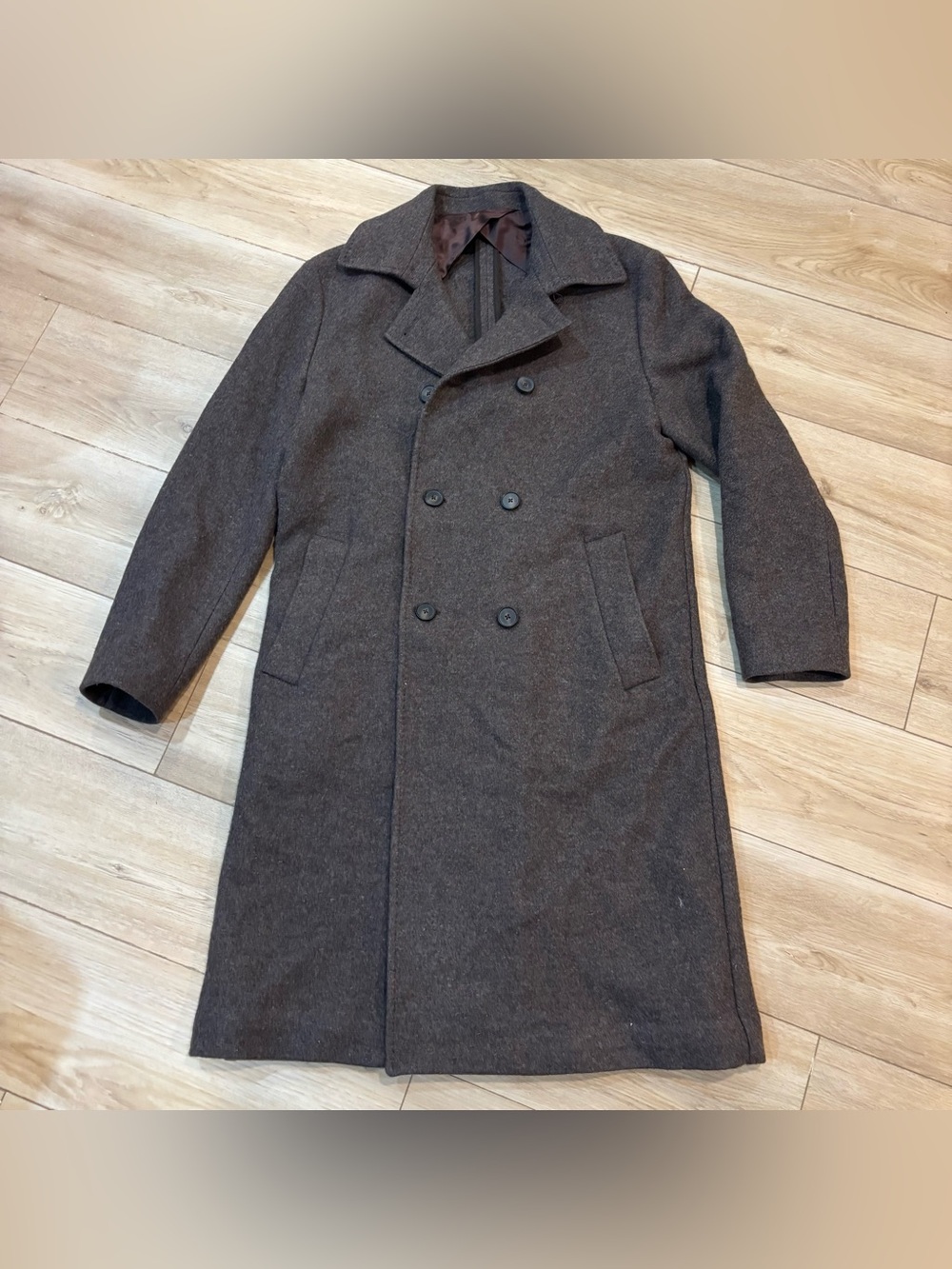 Scalpers Double Breasted Overcoat Brown Wool Blend EU 50 / US 40 Mint Condition